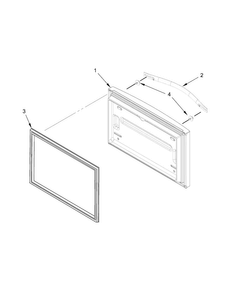 Freezer Door Parts Diagram and Parts List for WRF532SMBW01  Whirlpool Refrigerator