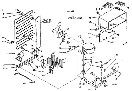 Unit Parts Diagram and Parts List for 106W14BIM  Kenmore Refrigerator