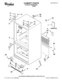 CABINET PARTS Diagram and Parts List for GX5FHTXVQ06  Whirlpool Refrigerator