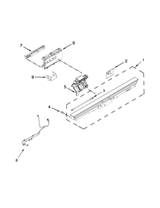 Control Panel And Latch Parts Diagram and Parts List for GLB14BBANA0  Whirlpool Dishwasher