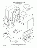 TUB ASSEMBLY PARTS Diagram and Parts List for DU850SWPU4  Whirlpool Dishwasher