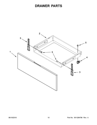 Drawer Parts Diagram and Parts List for YWFC310S0ES2  Whirlpool Range