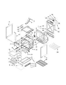 Chassis Parts Diagram and Parts List for WEE730H0DB0  Whirlpool Range