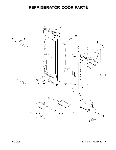 Refrigerator Door Parts Diagram and Parts List for KRFC302ESS06  KitchenAid Refrigerator