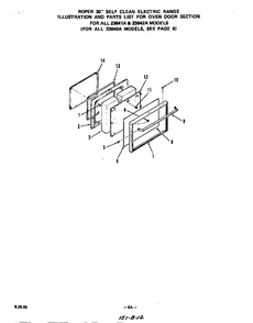 Door For 23641a, 23642a Diagram and Parts List for 2364*1A  Roper Range