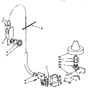 Fill And Overfill Diagram and Parts List for KUDH230YH0  KitchenAid Dishwasher