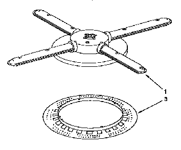 Lower Washarm And Strainer Diagram and Parts List for KUDH230YH0  KitchenAid Dishwasher
