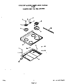 Main Section Diagram and Parts List for F7107*0  Roper Range