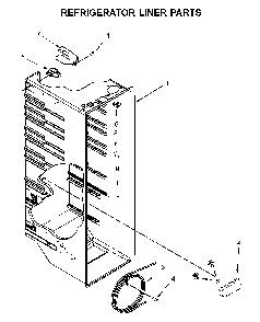 Refrigerator liner parts Diagram and Parts List for WRS331SDHB03  Whirlpool Refrigerator