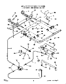 Burner Diagram and Parts List for 1393*0A  Roper Range