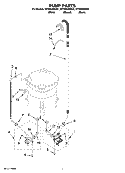 PUMP PARTS, OPTIONAL PARTS (NOT INCLUDED) Diagram and Parts List for WTW6300SB1  Whirlpool Washer