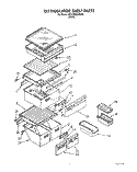 REFRIGERATOR SHELF Diagram and Parts List for 6ED22DQXAW00  Whirlpool Refrigerator
