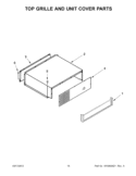 TOP GRILLE AND UNIT COVER PARTS Diagram and Parts List for KBFO42FTX07  KitchenAid Refrigerator