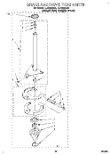 BRAKE AND DRIVE TUBE Diagram and Parts List for LLT8233DQ0  Whirlpool Washer