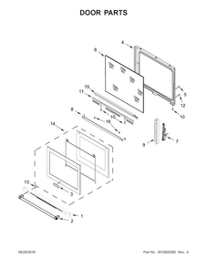 Part Location Diagram of WPW10634271 Whirlpool Exterior Door Glass - Stainless Steel