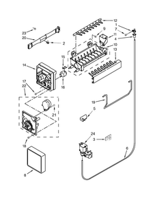 Icemaker Parts Diagram and Parts List for 10670213410  Kenmore Refrigerator