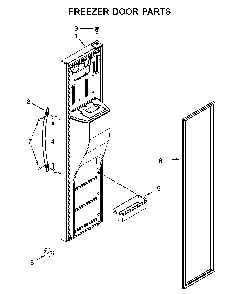 Freezer door parts Diagram and Parts List for 10651783413  Kenmore Refrigerator