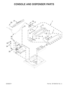 Controls And Water Inlet Parts Diagram and Parts List for 7MWTW7000EW1  Whirlpool Washer