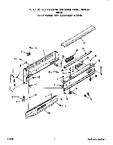 Backguard Diagram and Parts List for F8957*0  Roper Range