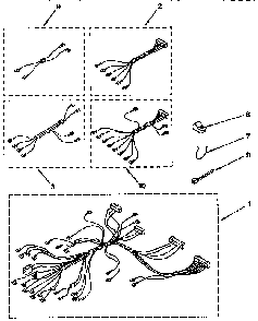 Wiring Harness Diagram and Parts List for KDDT07BAL0  KitchenAid Range