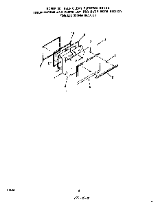Oven Door Diagram and Parts List for 2366*0A  Roper Range