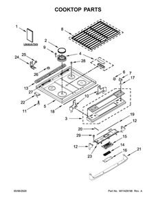 Part Location Diagram of W11435675 Whirlpool GRATE-KIT