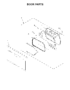 Door parts Diagram and Parts List for 11070372710  Kenmore Dryer