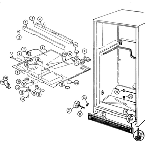 03 - Fresh Food Compartment Diagram and Parts List for RB19KN-2AD  Whirlpool Refrigerator
