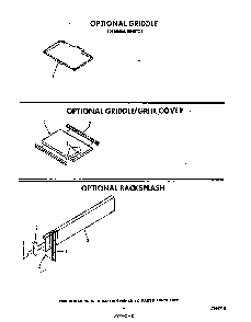 Optional Equipment Diagram and Parts List for N9457*4  Roper Range
