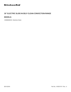 Cover Sheet Diagram and Parts List for KSEB900ESS1  KitchenAid Range
