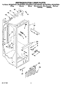 REFRIGERATOR LINER PARTS Diagram and Parts List for KSCS25FTMK01  KitchenAid Refrigerator