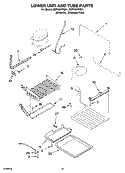 LOWER UNIT AND TUBE PARTS Diagram and Parts List for KBRV36FPM01  KitchenAid Refrigerator