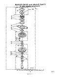 BASKET DRIVE AND BRAKE Diagram and Parts List for LA7005XPW1  Whirlpool Washer