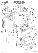 SECTION Diagram and Parts List for LEN2000JT2  Whirlpool Dryer