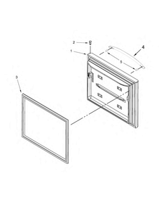 Freezer Door Parts Diagram and Parts List for 10673003511  Kenmore Refrigerator