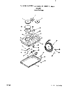 Cooktop Diagram and Parts List for C3458*0  Roper Range