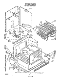 OVEN Diagram and Parts List for RM278PXL2  Whirlpool Microwave Oven Combo