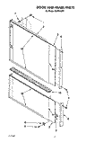 DOOR AND PANEL Diagram and Parts List for KUDP22GT3  KitchenAid Dishwasher