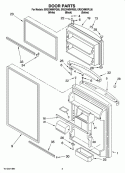 DOOR PARTS Diagram and Parts List for ER2CHMXPB05  Whirlpool Refrigerator
