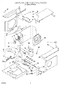 AIRFLOW AND CONTROL Diagram and Parts List for CA21WC90  Crosley Air Conditioner