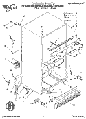 CABINET Diagram and Parts List for ET25DMXBW01  Whirlpool Refrigerator