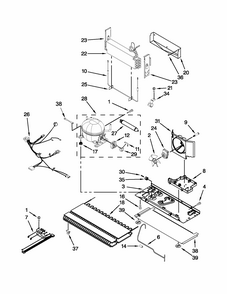Unit Parts Diagram and Parts List for 59669283013  Kenmore Refrigerator