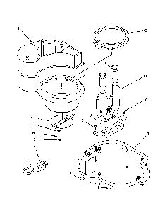 Heater Element And Power Cord Diagram and Parts List for KCM200OB0  KitchenAid Coffee Maker