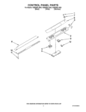 CONTROL PANEL PARTS Diagram and Parts List for WDE350LVQ02  Whirlpool Range