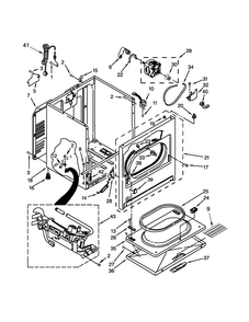 Cabinet Parts Diagram and Parts List for 7MWGD1600BM3  Whirlpool Dryer