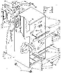 Cabinet Diagram and Parts List for ET18NKXSF02  Whirlpool Refrigerator