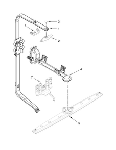 Upper Wash And Rinse Parts Diagram and Parts List for KDTE204EBL0  KitchenAid Dishwasher
