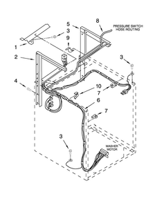 Dryer Support And Washer Parts Diagram and Parts List for LTG5243DQC  Whirlpool Washer Dryer Combo