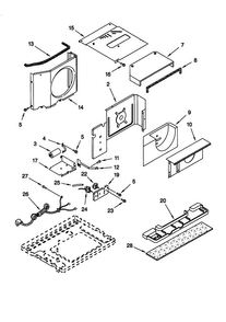 Airflow And Control Diagram and Parts List for ACQ12XH0  Whirlpool Air Conditioner