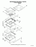 REFRIGERATOR SHELF PARTS Diagram and Parts List for ED2KHAXVS03  Whirlpool Refrigerator